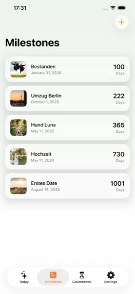 Milestone card